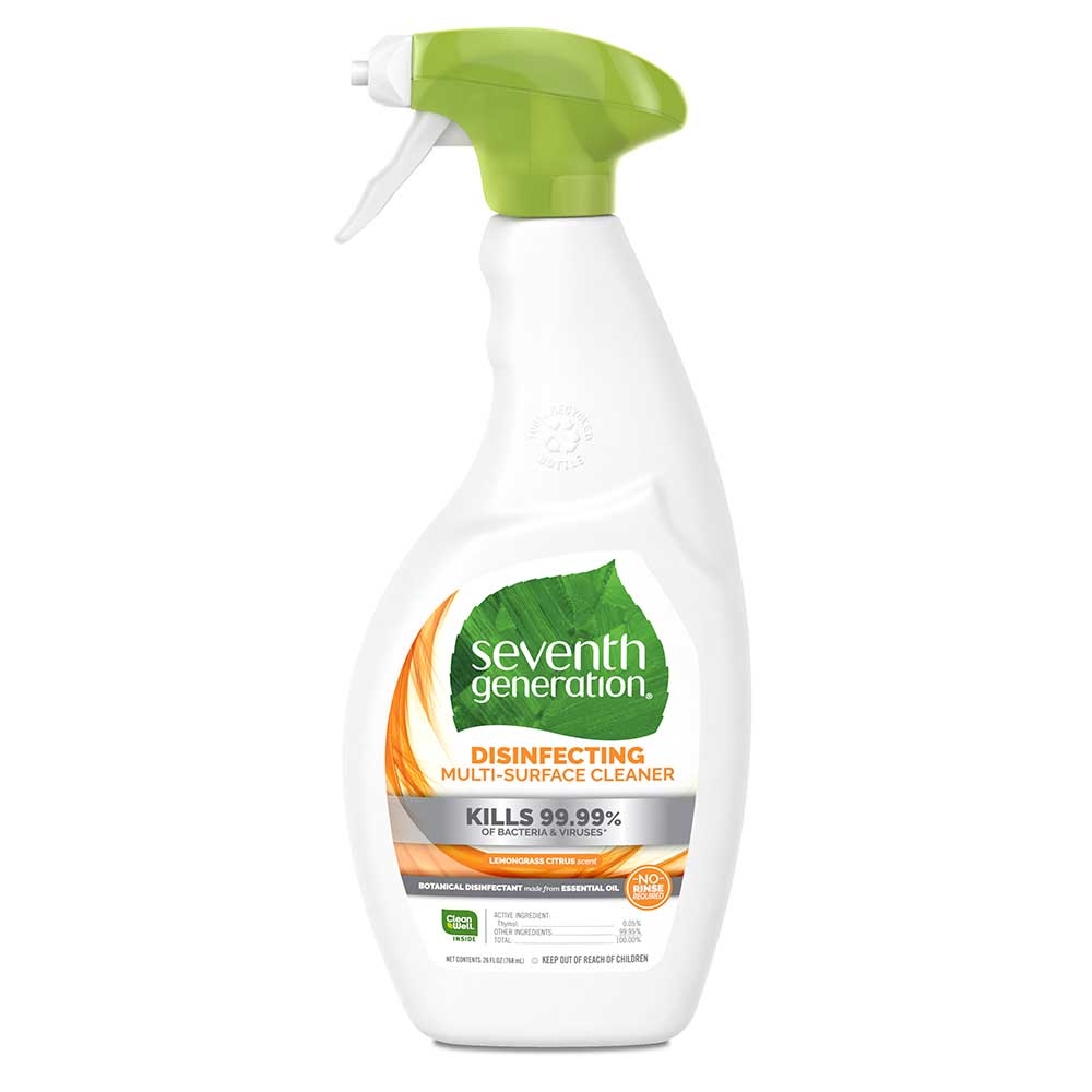 Seventh Generation Multi Surface Lemongrass Citrus Disinfectant Cleaner, 26 Ounce -- 8 per case