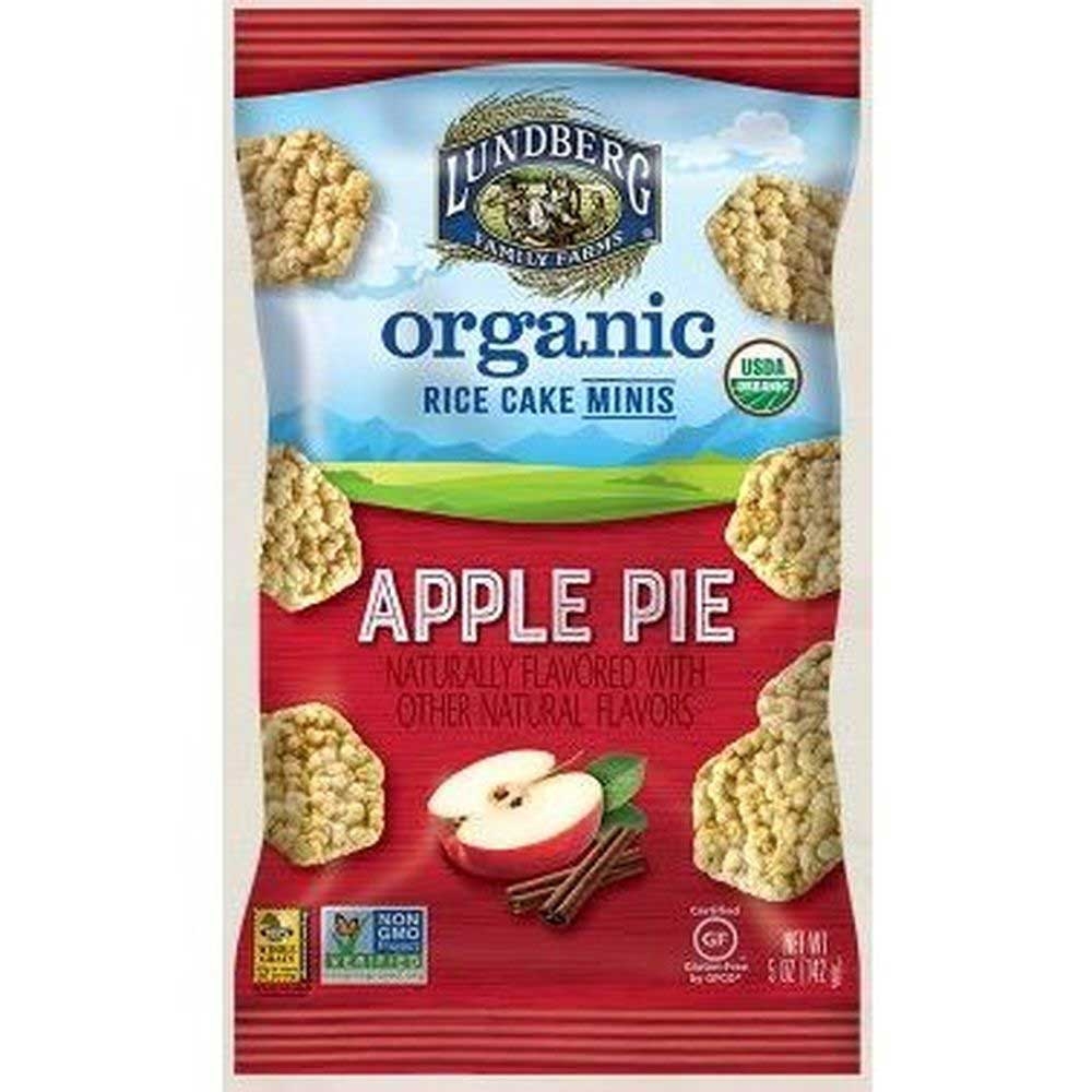 Lundberg Organic Mini Apple Pie Rice Cake, 5 Ounce -- 6 per case