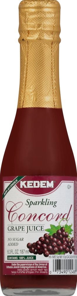Kedem Sparkling Concord Grape Juice, 6.3 Ounce -- 24 per case