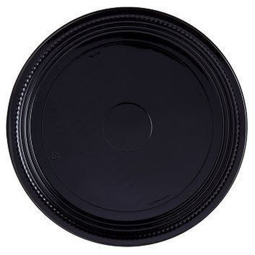 WNA CaterLine Casuals Black PET Round Tray, 18 inch -- 25 per case
