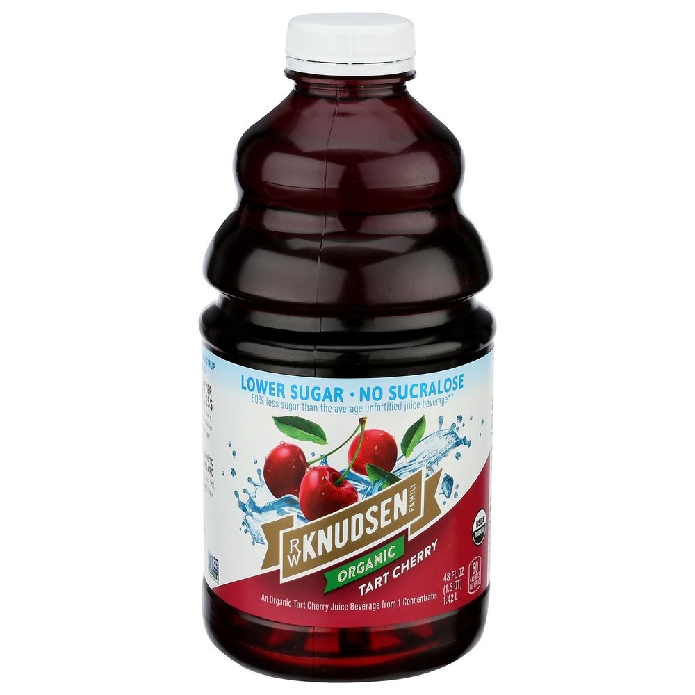 R.W. Knudsen Organic Lower Sugar Tart Cherry Juice, 48 Fluid Ounce -- 8 per case