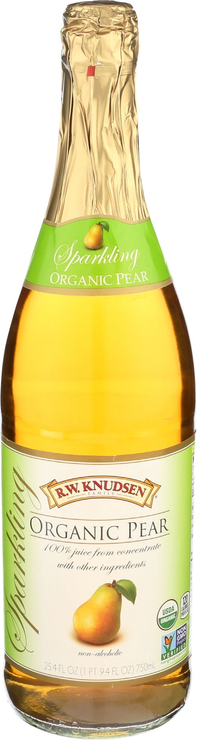 R.W. Knudsen Organic Pear Sparkling Juice, 25.4 Fluid Ounce -- 12 per case