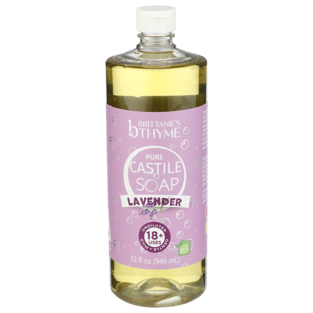 Brittanies Thyme Lavender Pure Castile Liquid Soap, 32 Fluid Ounce