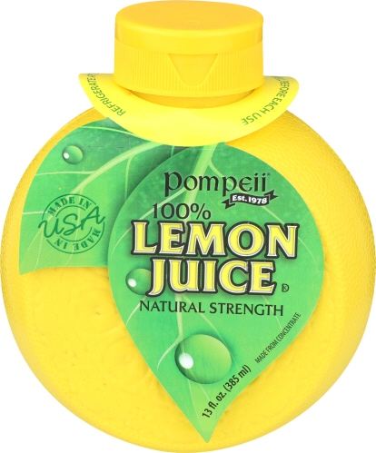 Pompeii 100 Percent Lemon Juice, 13 Ounce -- 12 per case