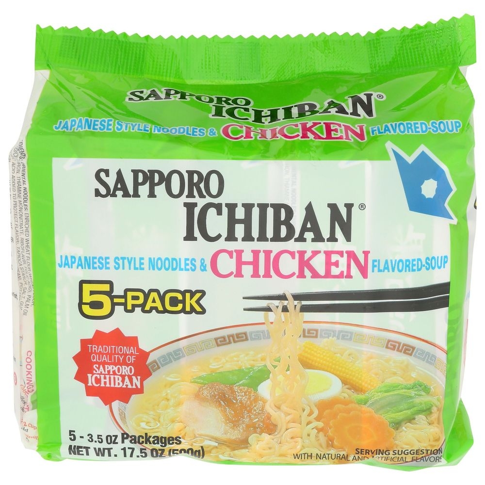 Sapporo Chicken Flavor Noodles, 17.5 Ounce -- 6 per case