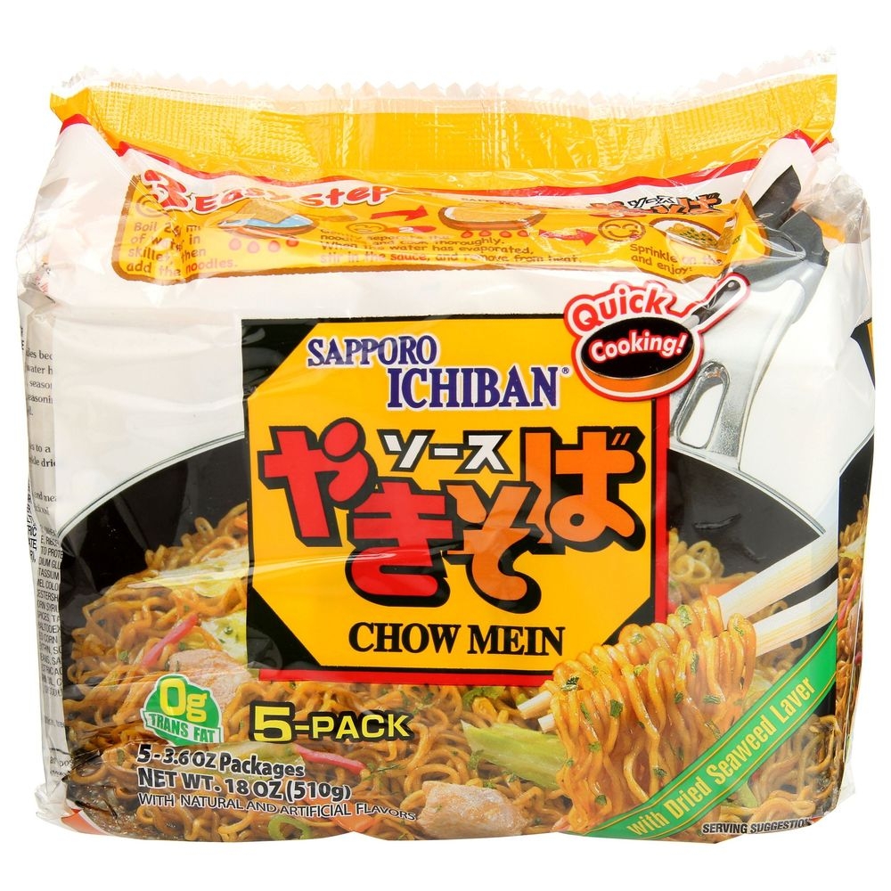 Sapporo Ichiban Chow Mein Yakisoba, 18 Ounce -- 6 per case