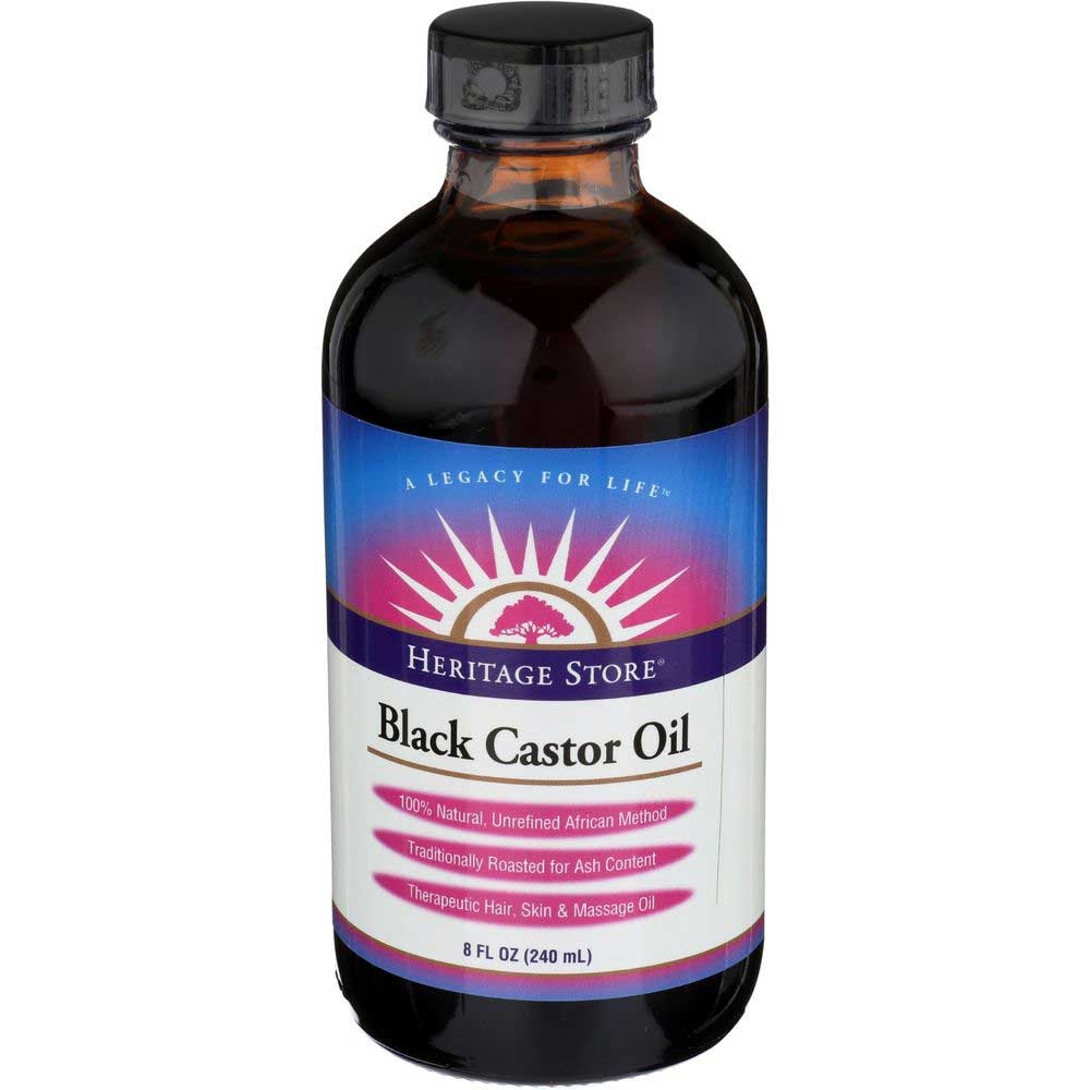 Heritage Store Black Castor Oil, 8 Fluid Ounce