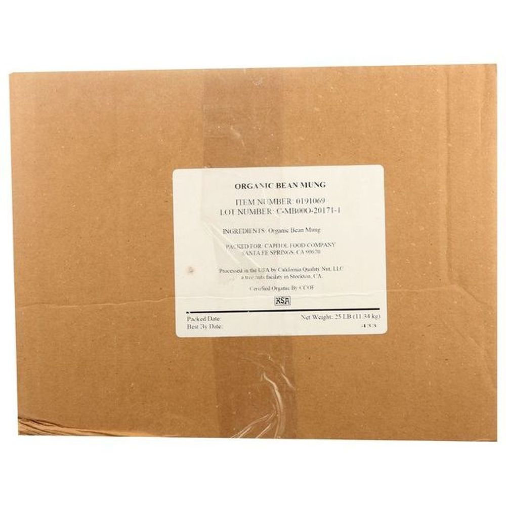 Bulk Organic Mung Beans, 25 Pound