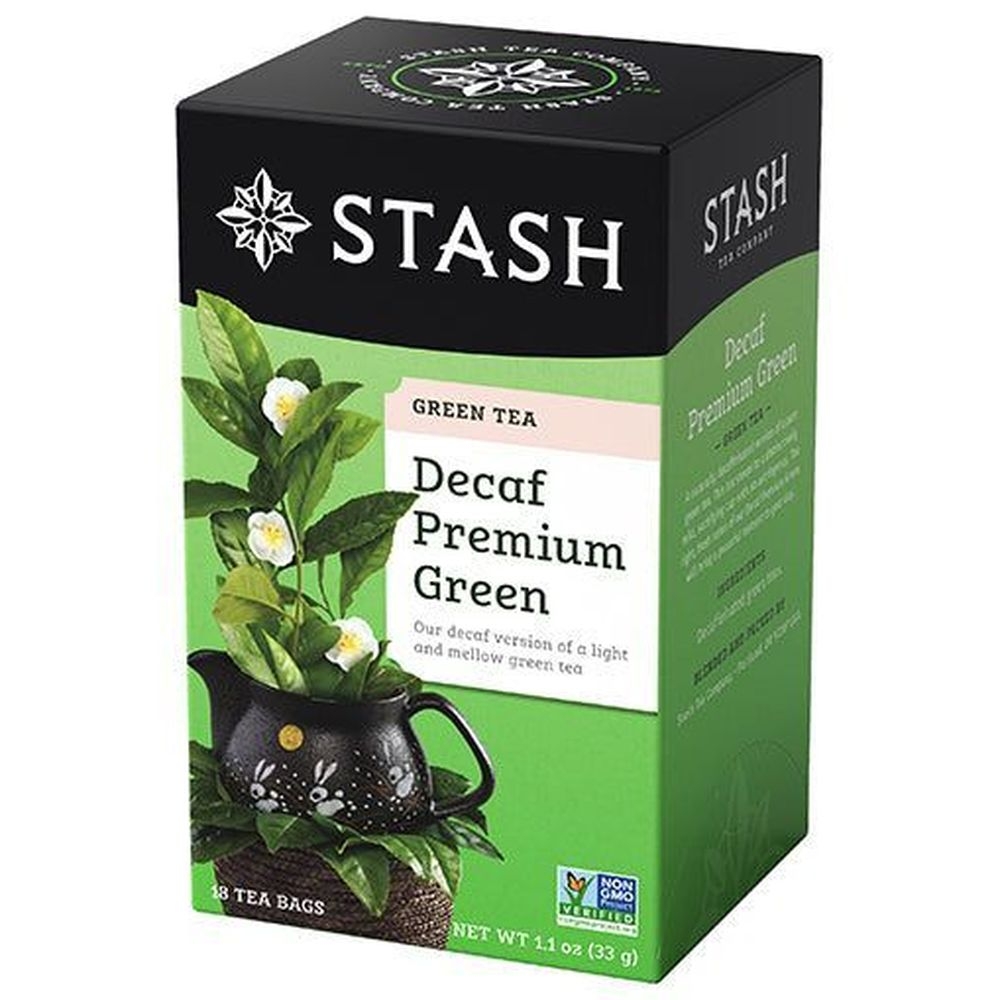 Stash Premium Decaf Green Tea, 18 tea bags -- 6 per case