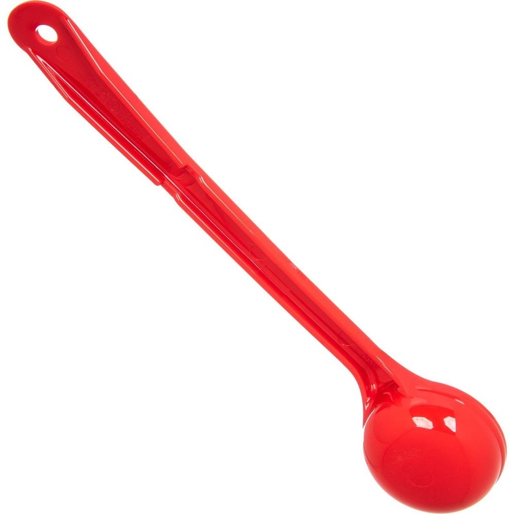Carlisle 396005 Measure Miser Acetal Red Solid Long Handle Portion Spoon, 2 Ounce Capacity