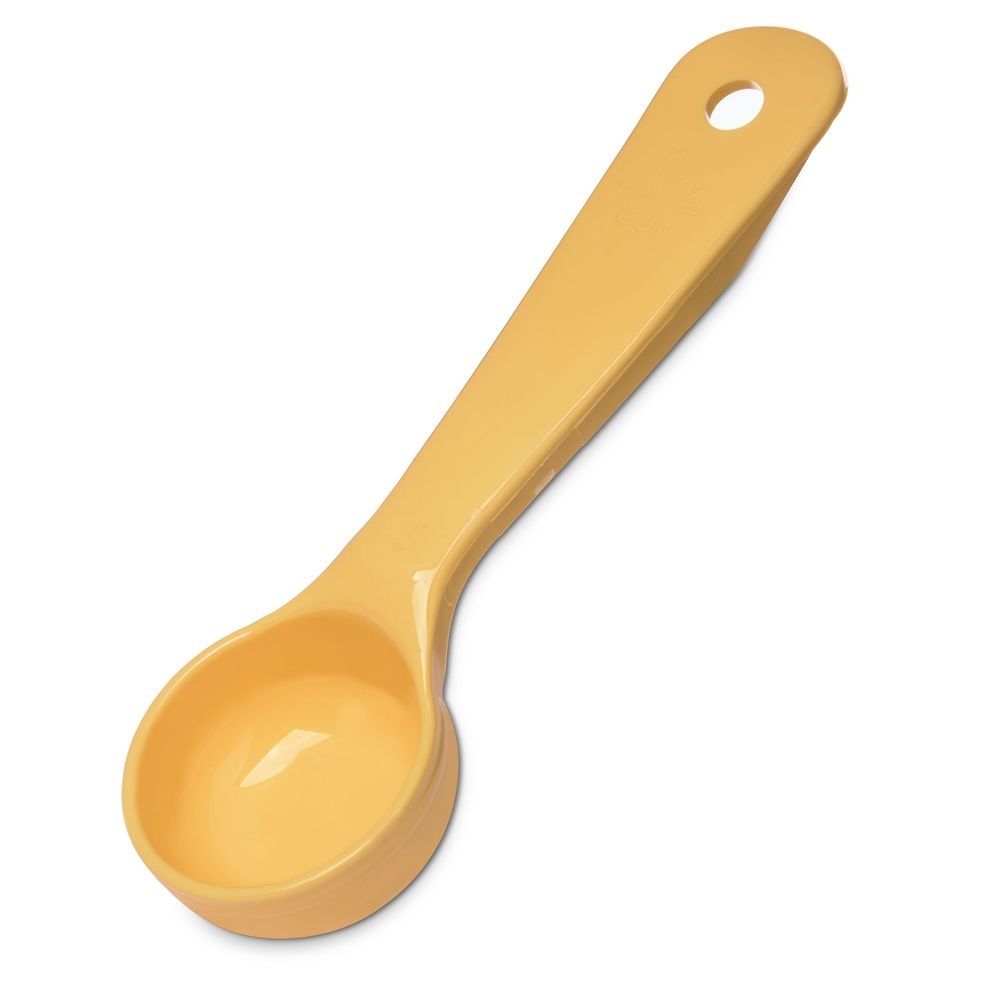 Carlisle 492104 Measure Miser Yellow Solid Short Handle Portion Control Ladle, 1 Ounce Capacity