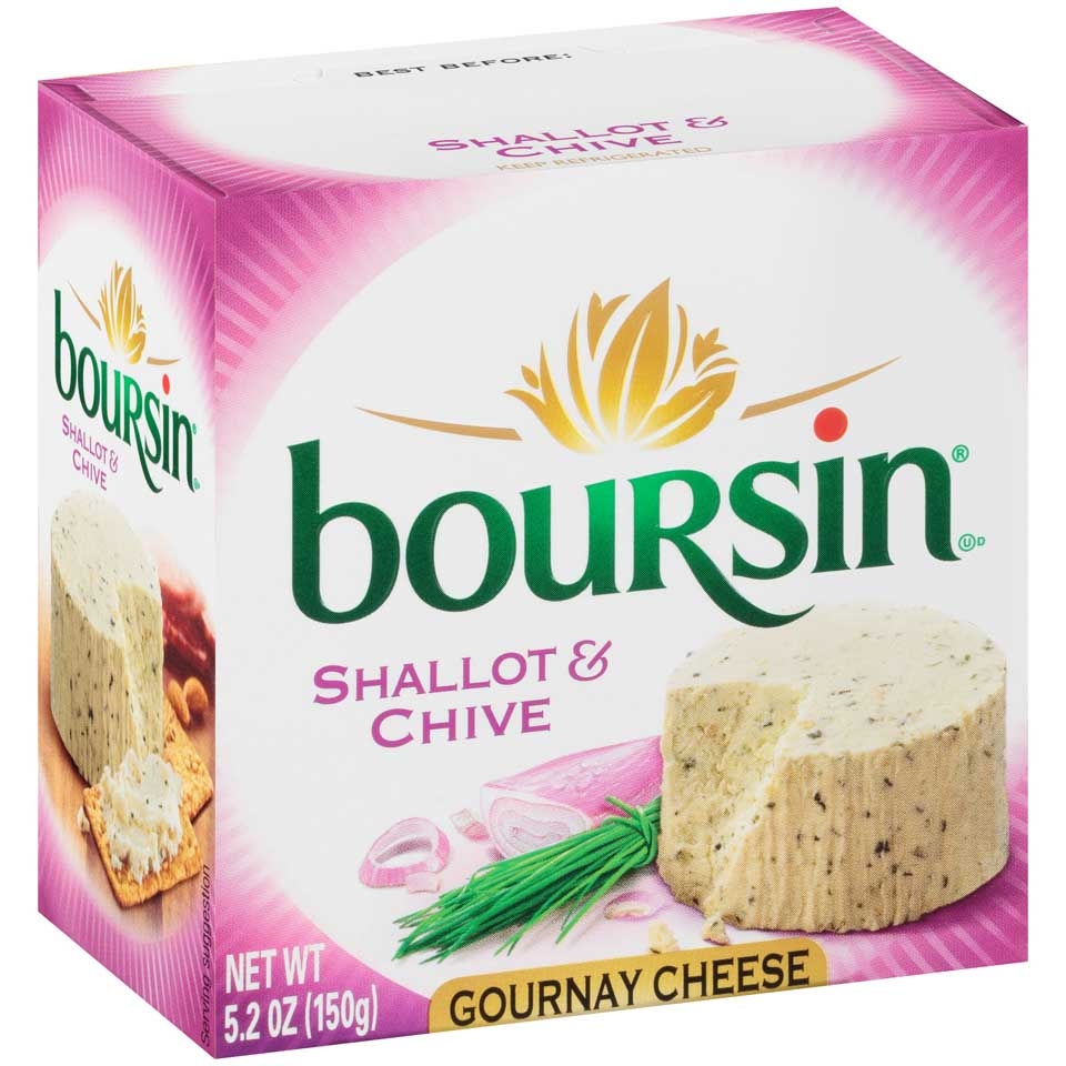 Boursin Shallot and Chive Cheese Spreadable, 5.2 Ounce -- 6 per case