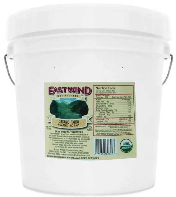 East Wind Organic Roasted Sesame Tahini, 15 Pound