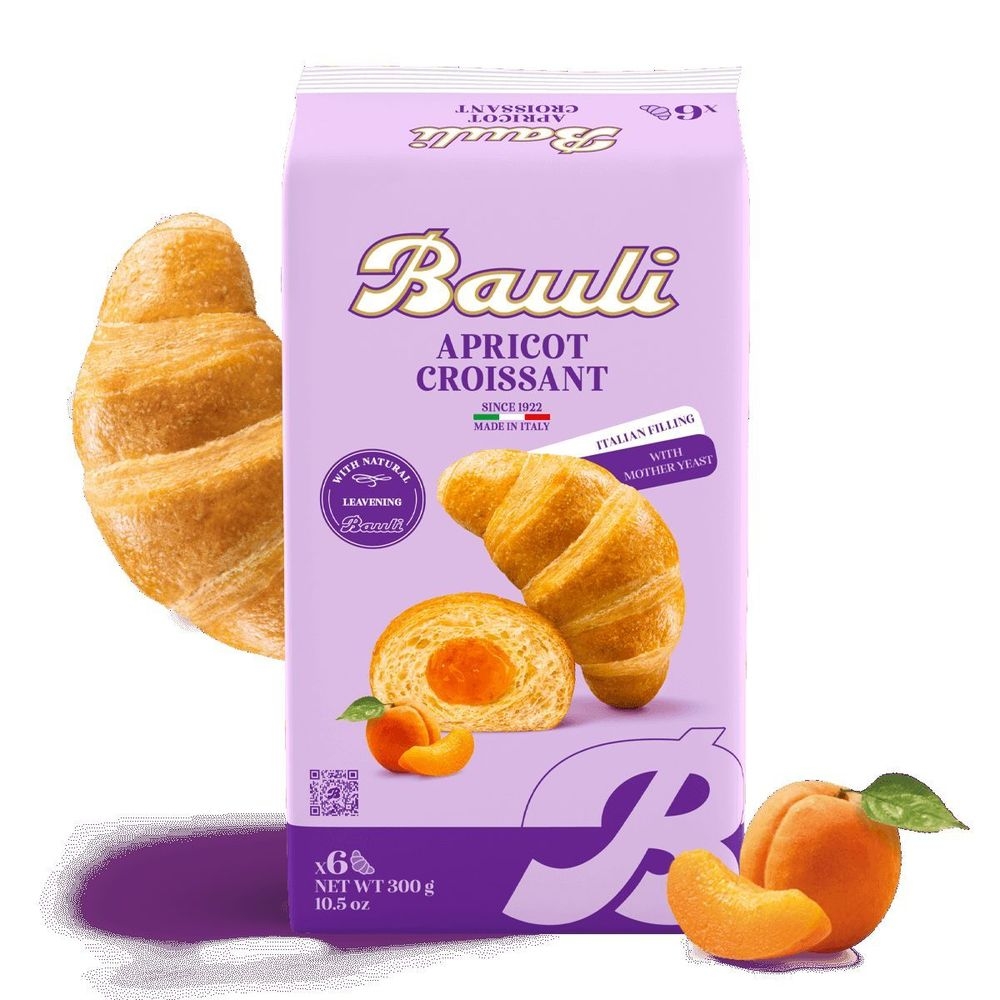 Bauli Apricot Croissant, 10.5 Ounce -- 12 per case