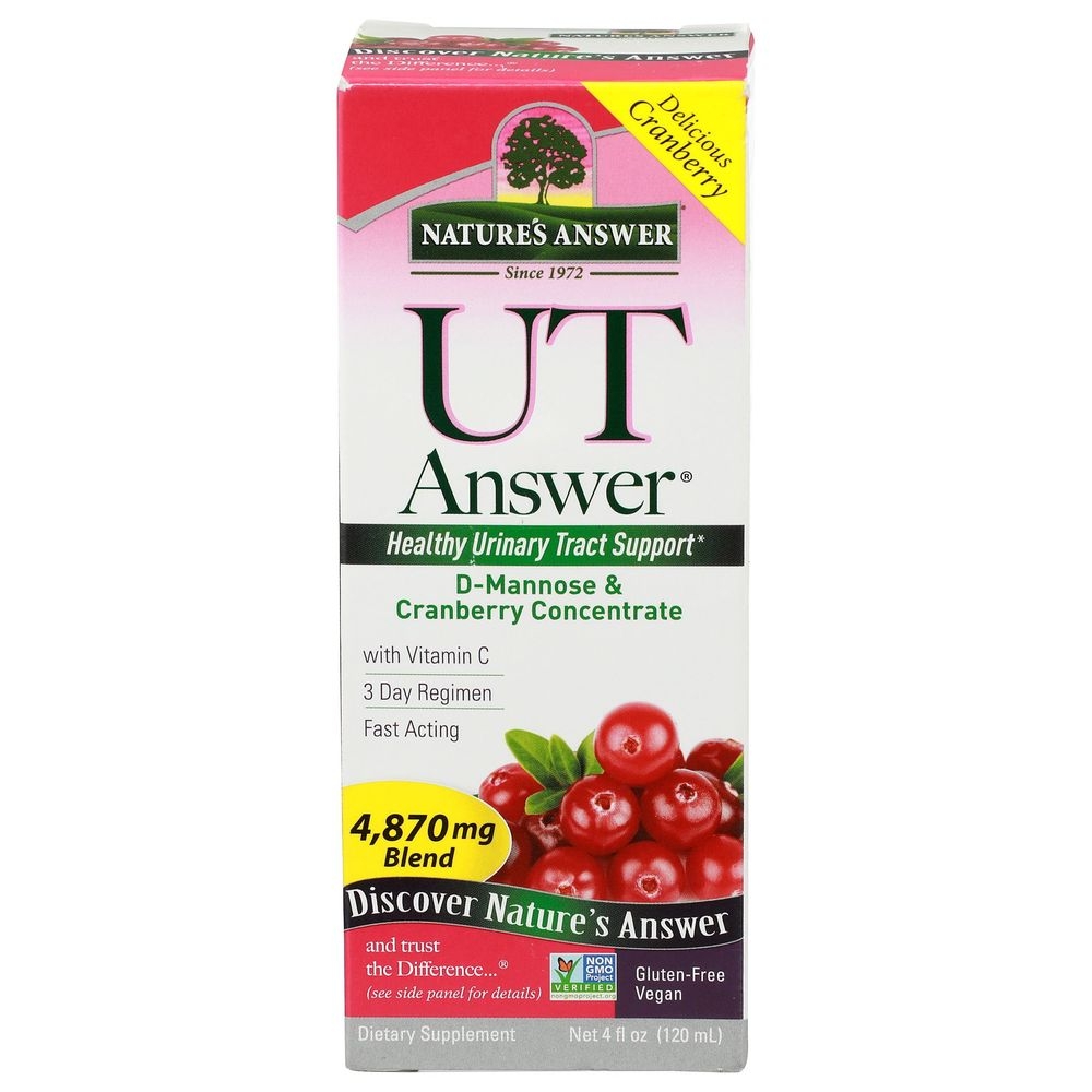 Natures Answer UT Answer D-Mannose and Cranberry Concentrate, 4 Ounce