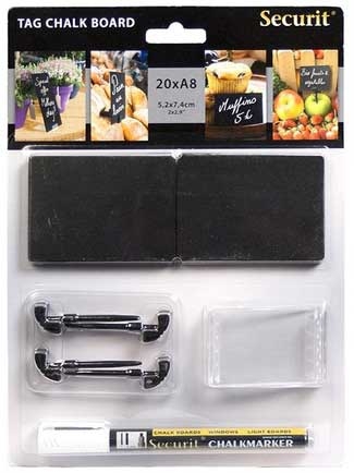 American Metalcraft Plastic Large Black Mini Chalk Card, 3 x 2 inch