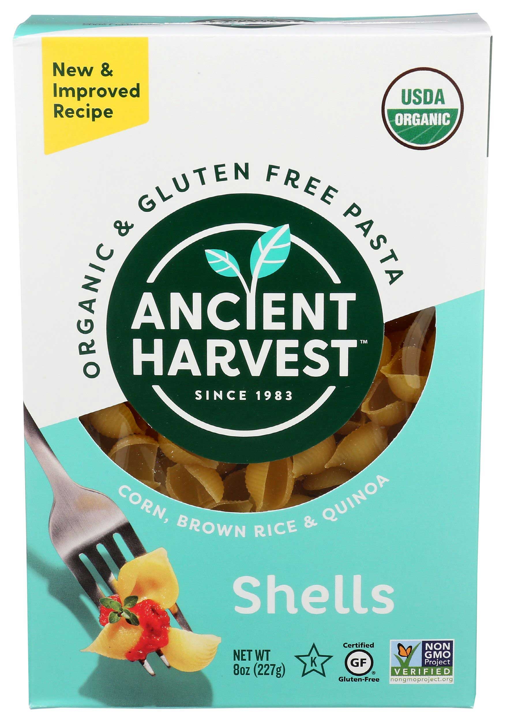 Ancient Harvest Gluten Free Pasta Shells, 8 Ounce -- 12 per case