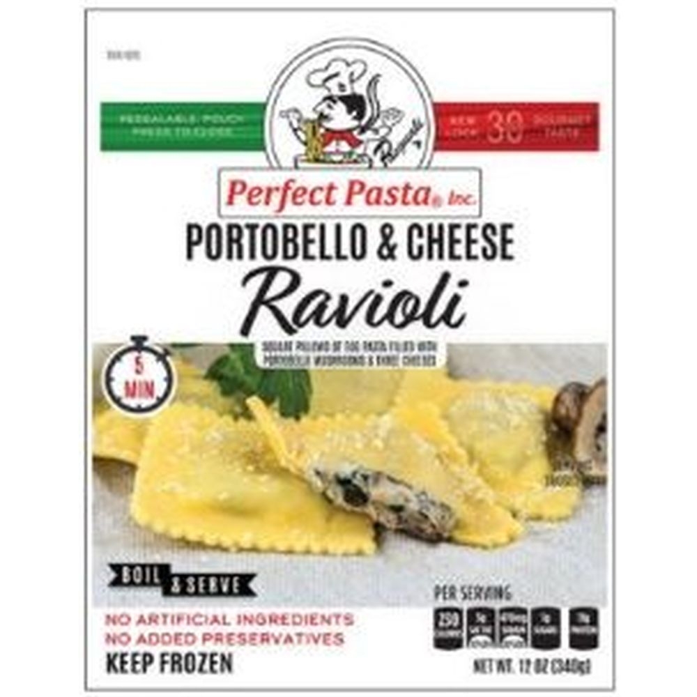 Perfect Pasta Portobello and Cheese Ravioli, 12 Ounce -- 10 per case