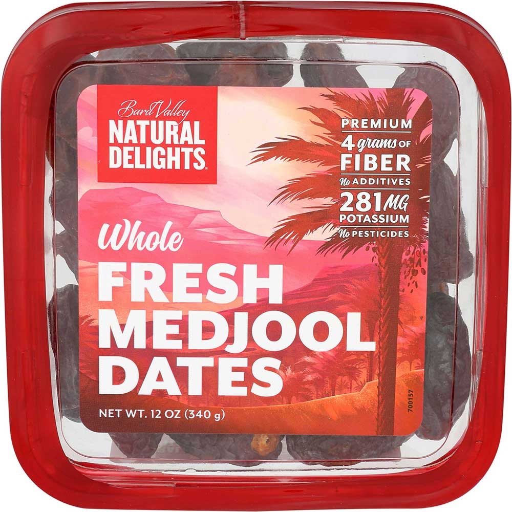 Bard Valley Natural Delights Whole Fresh Medjool Dates, 12 Ounce -- 12 per case