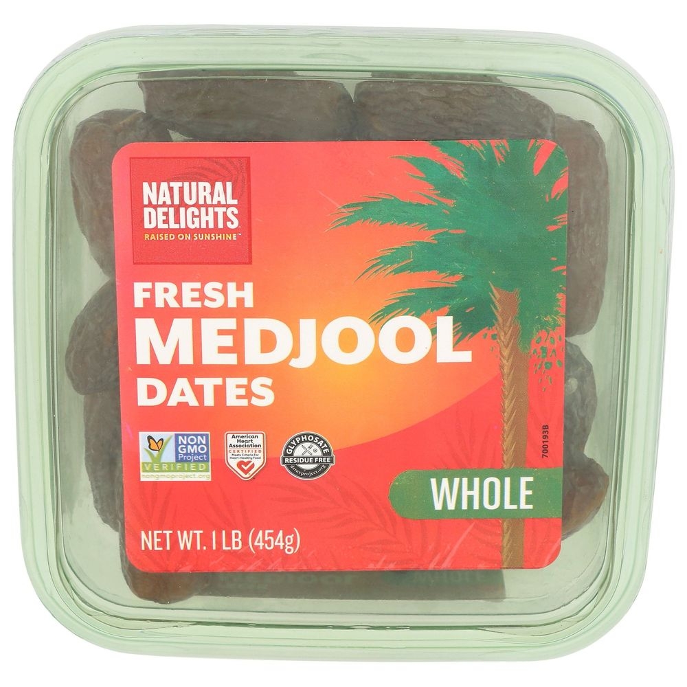 Bard Valley Natural Delights Whole Fresh Medjool Dates, 1 Pound -- 12 per case