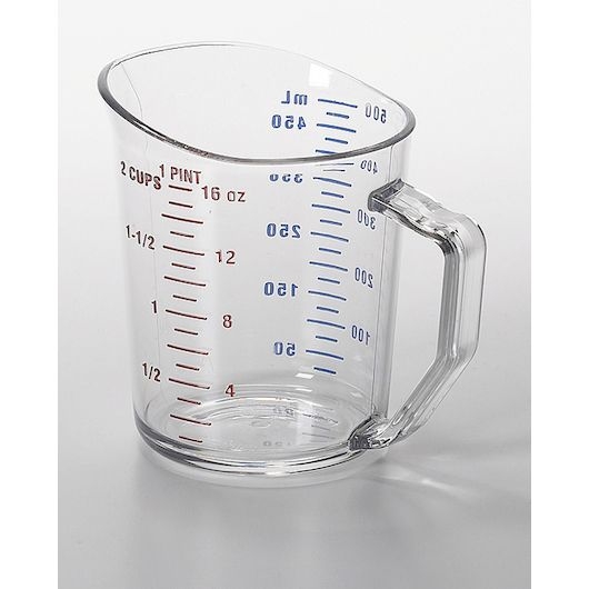 Clear Cambro Measuring Cup, 1 Pint, -- 12 per case