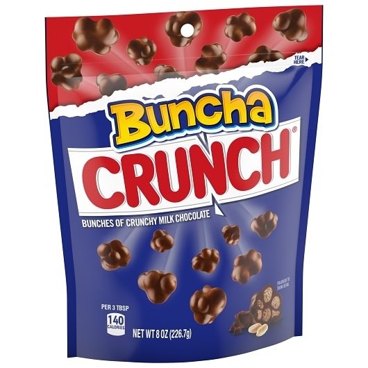 Crunch Buncha Milk Chocolate Bar - Stand Up Bag, 8 Ounce -- 8 per case