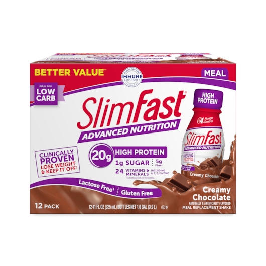 SlimFast Advanced Creamy Chocolate Meal Replacement Drink, 1 Gallon