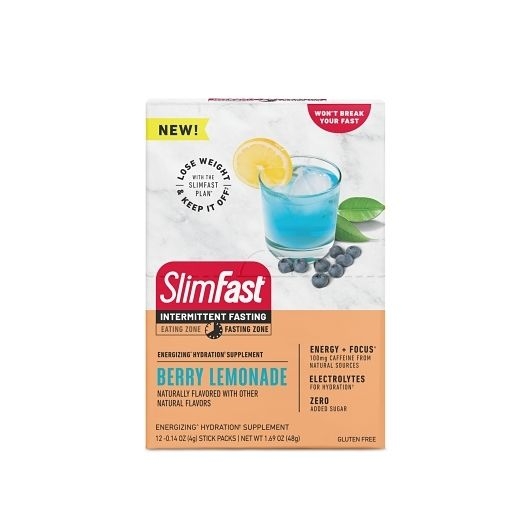 Slimfast Intermittent Fasting Berry Lemonade Hydration Stick, 0.22 Pound -- 6 per case