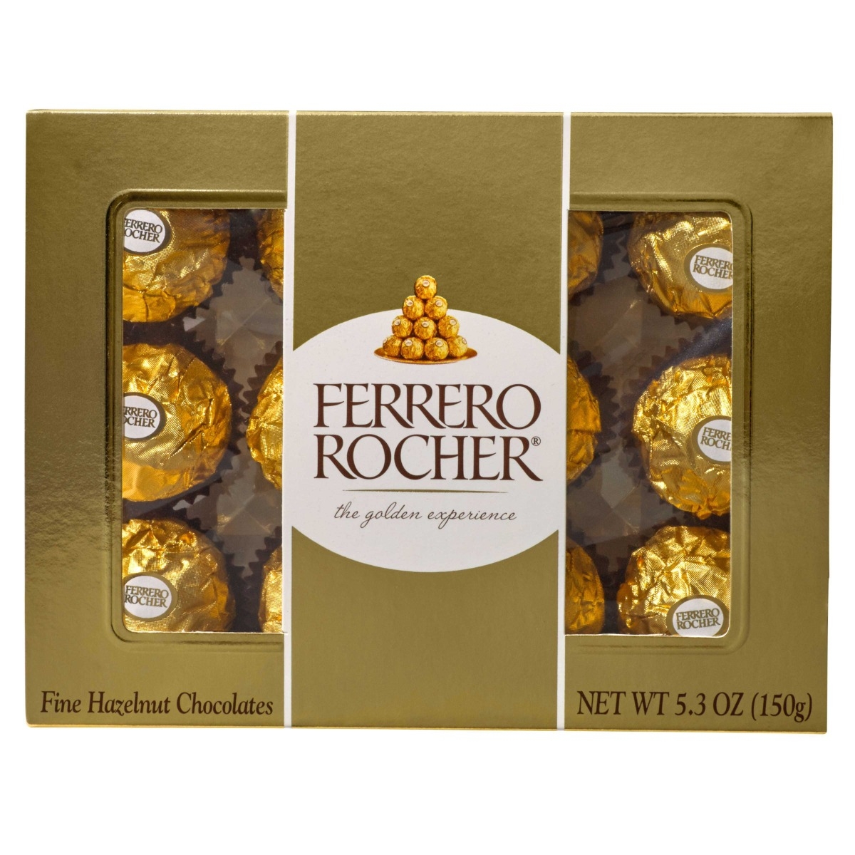 Ferrero Rocher Fine Hazelnut Chocolate, 5.3 Ounce, 12 per pack -- 12 per case