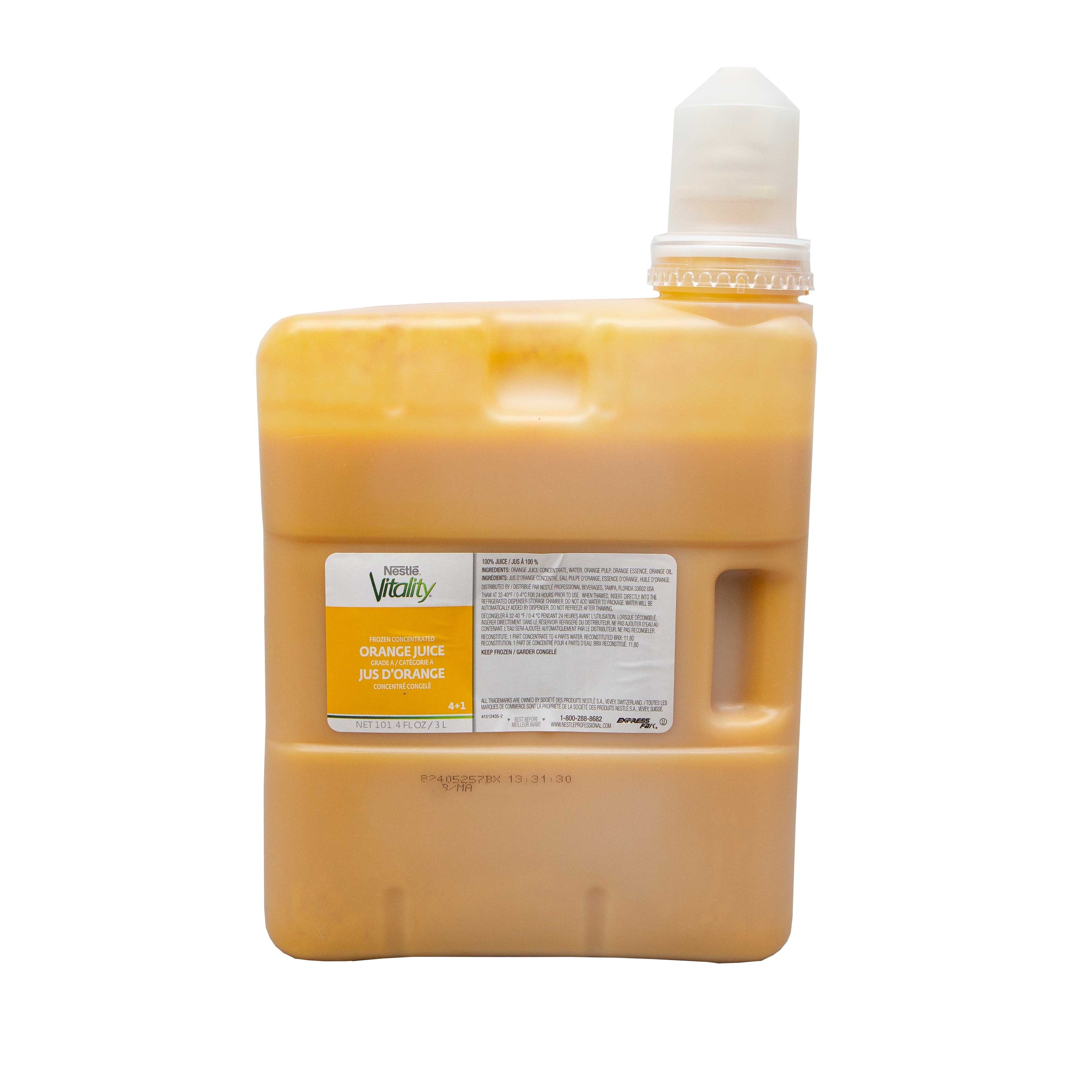Vitality 100 Percent Orange Juice, 3 Liter -- 3 per case