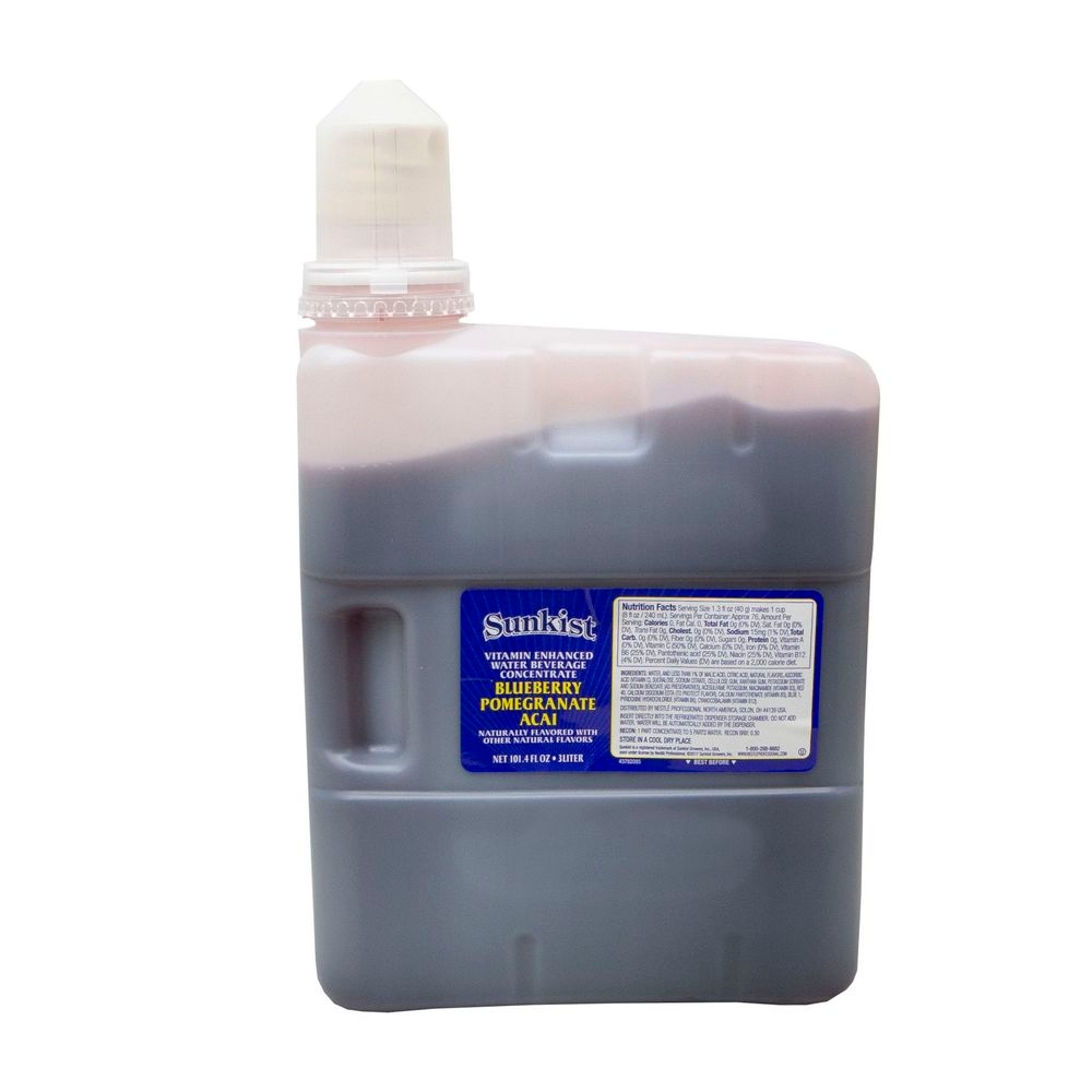Sunkist 5 Plus 1 Blueberry Pomegranate Enhanced Water, 3 Liter -- 3 per case