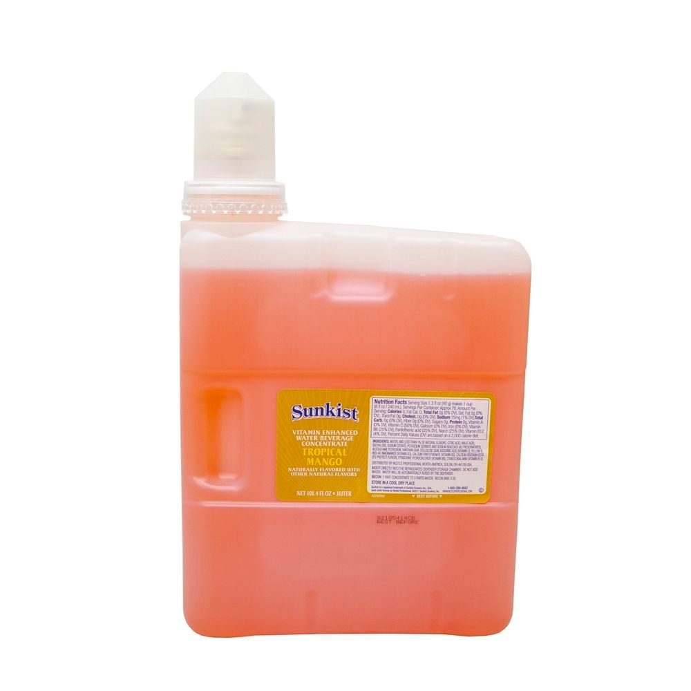 Sunkist Tropical Mango Vitamin Enhanced Flavored Water Concentrate, 101.333 Fluid Ounce -- 3 per case