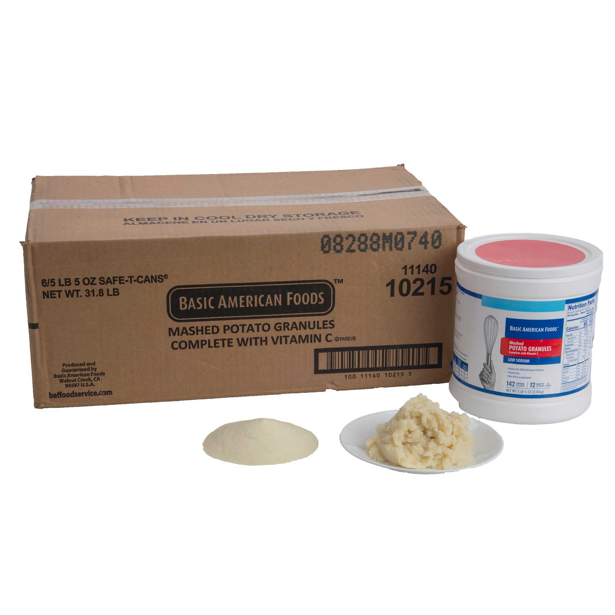 Basic American Foods Saf-T-Can Instant Mashed Potatoes, 85 Ounce -- 6 per case.