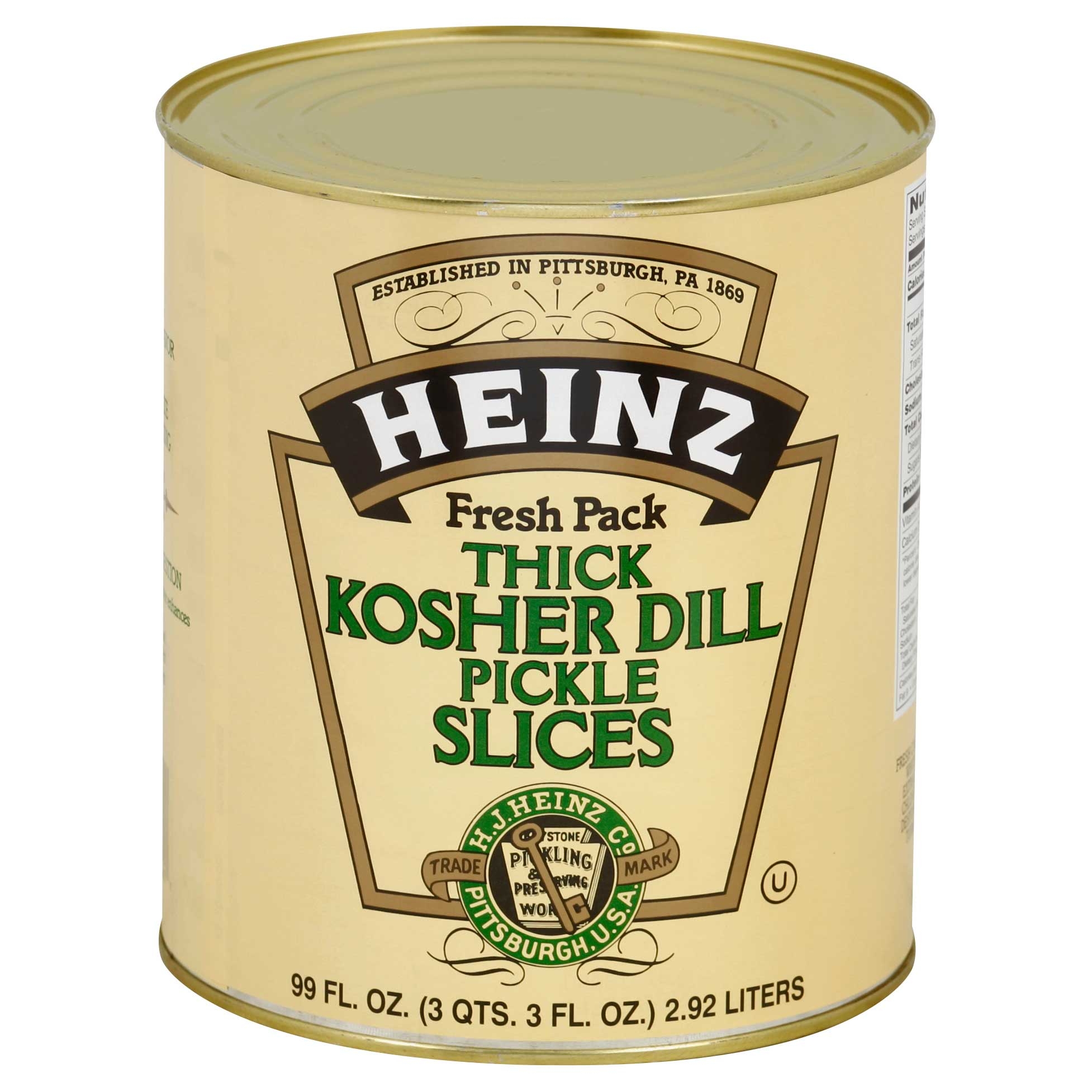Heinz Pickle Kosher Dill Thick Slice Crinkle Cut, 99 Fluid Ounce -- 6 Case