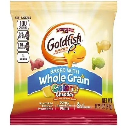 Pepperidge Farms Goldfish Colors Whole Grain Cracker, 0.75 Ounce -- 300 per case.