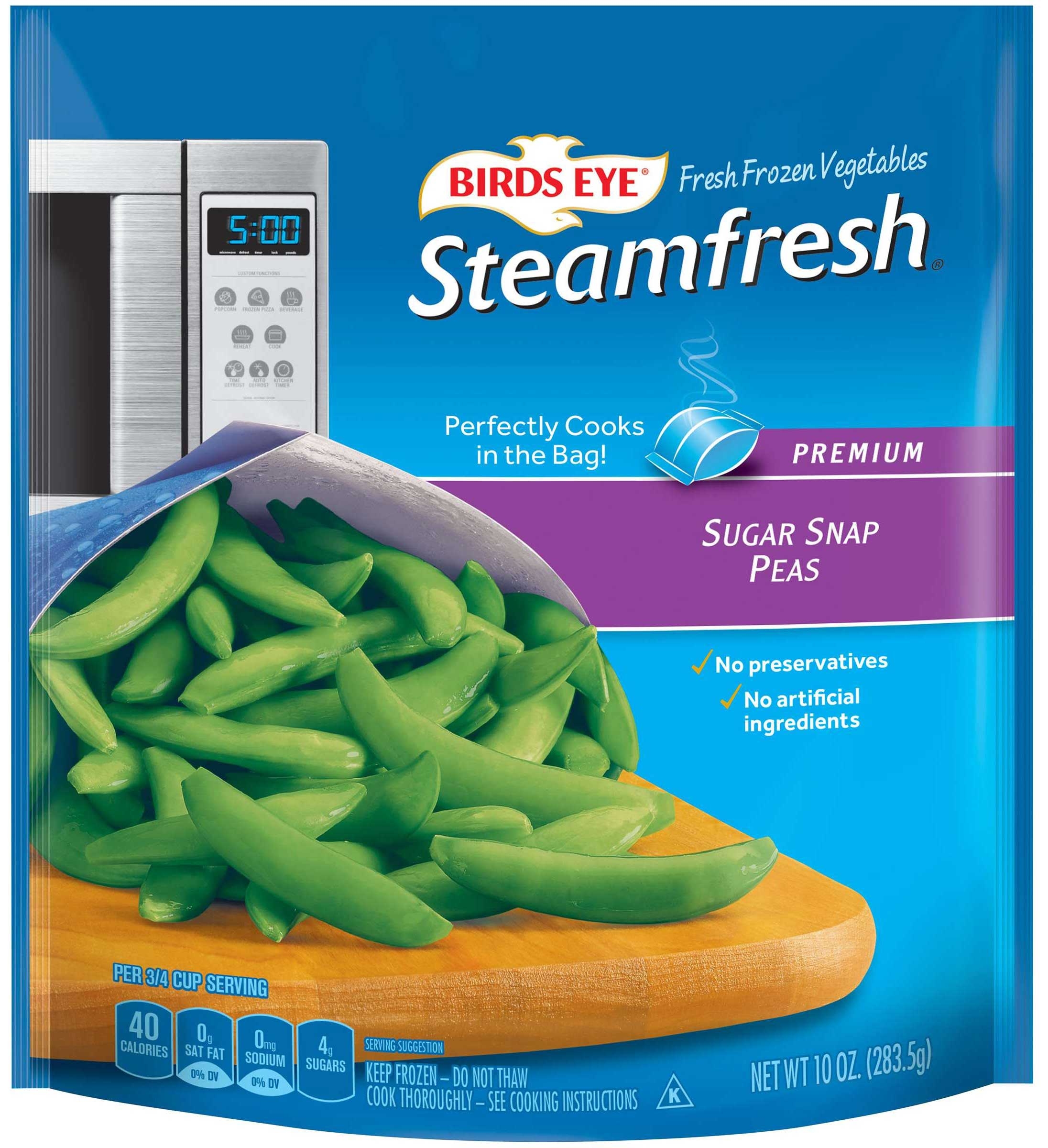 Birds Eye Steamfresh Sugar Snap Peas, 10 Ounce Bag -- 7 per case