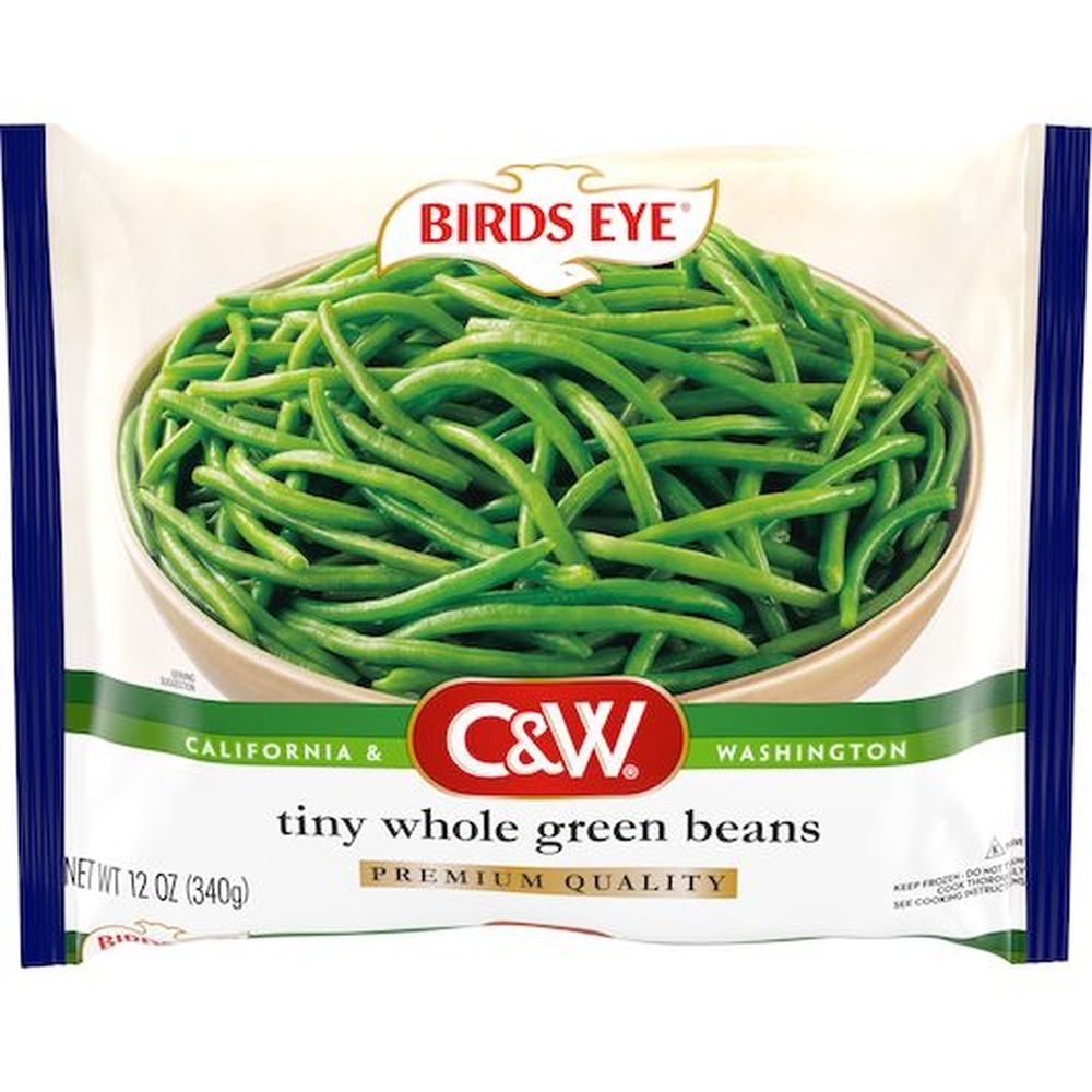 Birds Eye C and W Premium Quality Tiny Whole Green Beans, 12 Ounce -- 6 per case