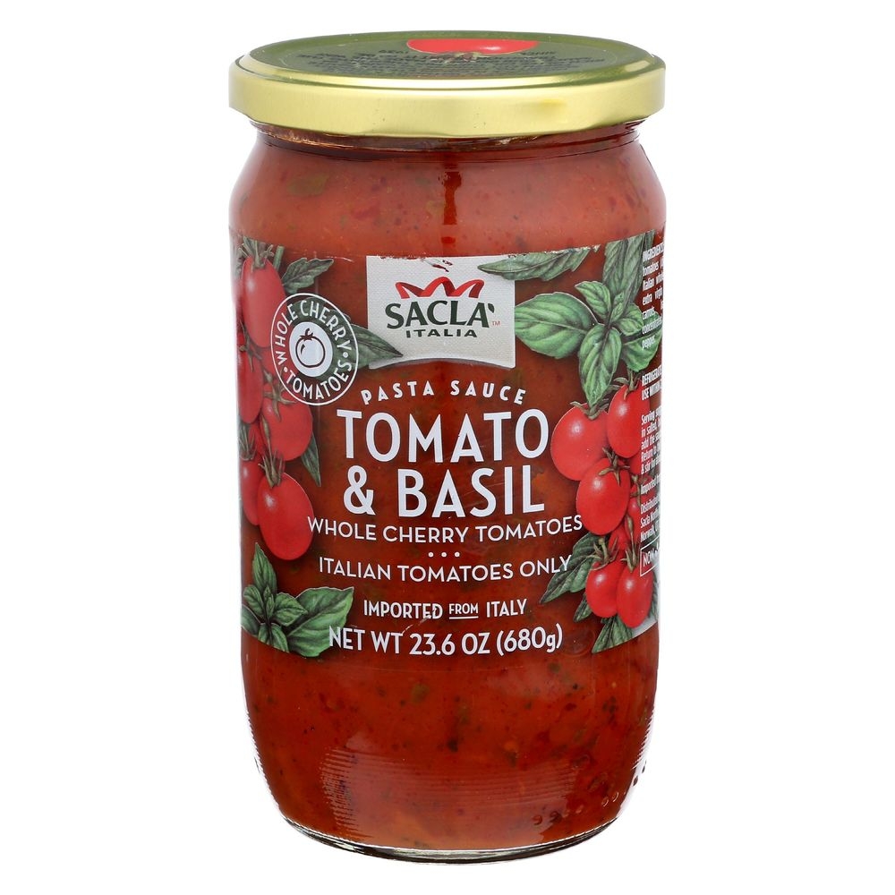 Sacla Tomato and Basil Cherry Tomatoes, 24 Ounce -- 6 per case