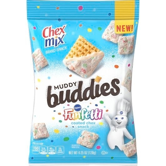 Chex Mix Muddy Buddies Funfetti Coated Chex Snack, 4.25 Ounce -- 7 per case