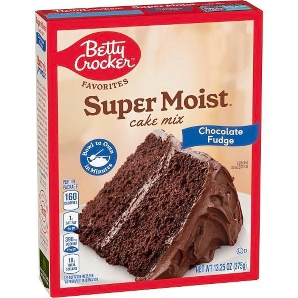 Betty Crocker Super Moist Chocolate Fudge Cake Mix, 13.25 Ounce -- 12 per case