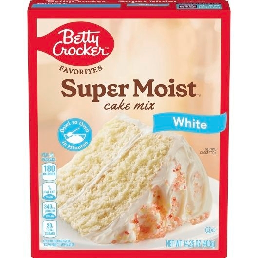 Betty Crocker Super Moist White Cake Mix, 14.25 Ounce -- 12 per case