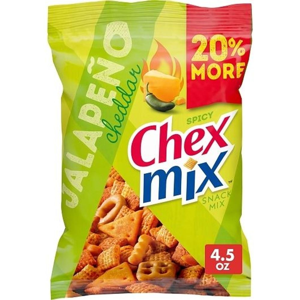 Chex Mix Spicy Jalapeno Cheddar Snack Mix, 4.5 Ounce - 8 per case