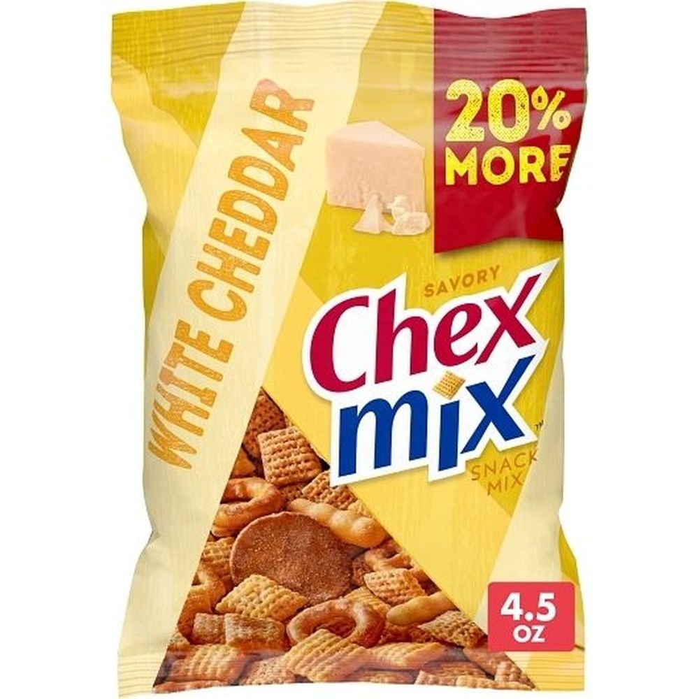 Chex Mix Savory White Cheddar Snack Mix, 4.5 Ounce - 8 per case