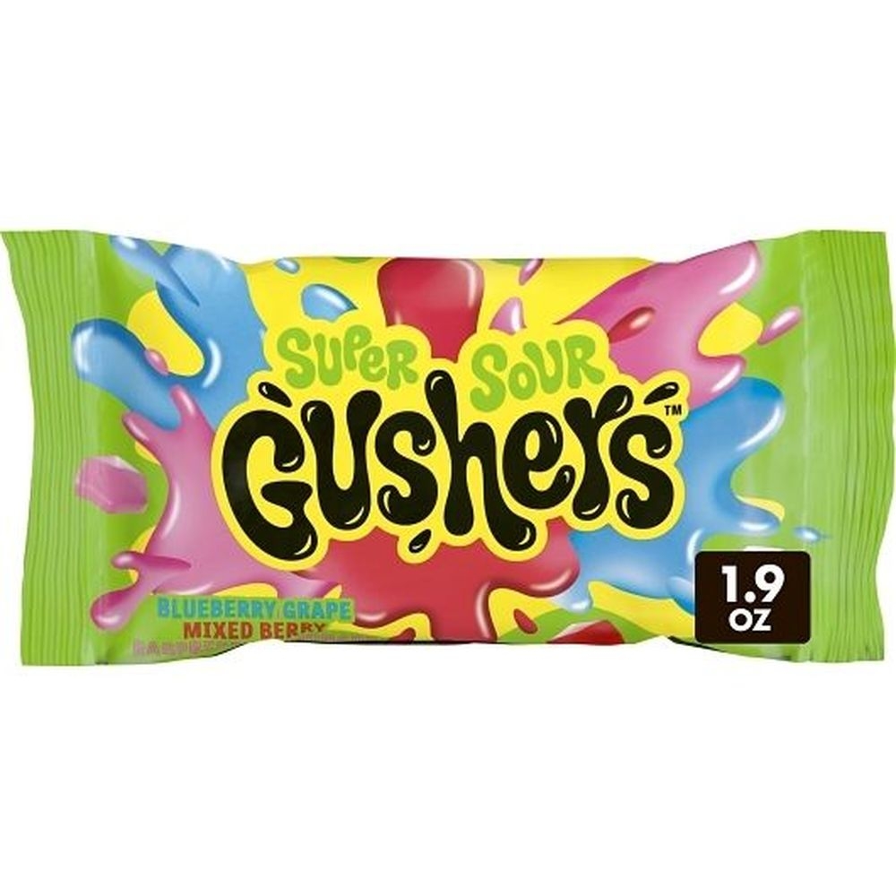 Gushers Super Sour Berry Fruit Flavored Snacks, 1.9 Ounce - 108 per case