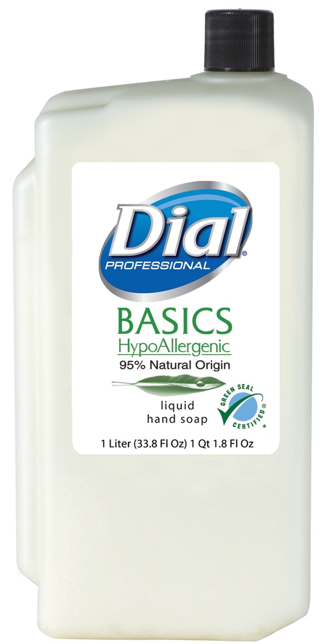 Dial Basics Liquid Hand Soap, 1 Liter Refill -- 8 per case