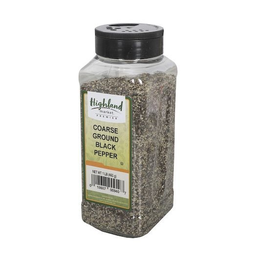 Highland Market Premier Coarse Ground Black Pepper, 1 Pound -- 6 per case