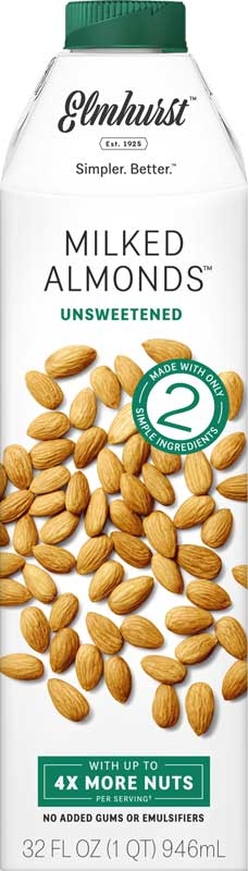 Elmhurst Milked Unsweetened Almonds, 32 Fluid Ounce