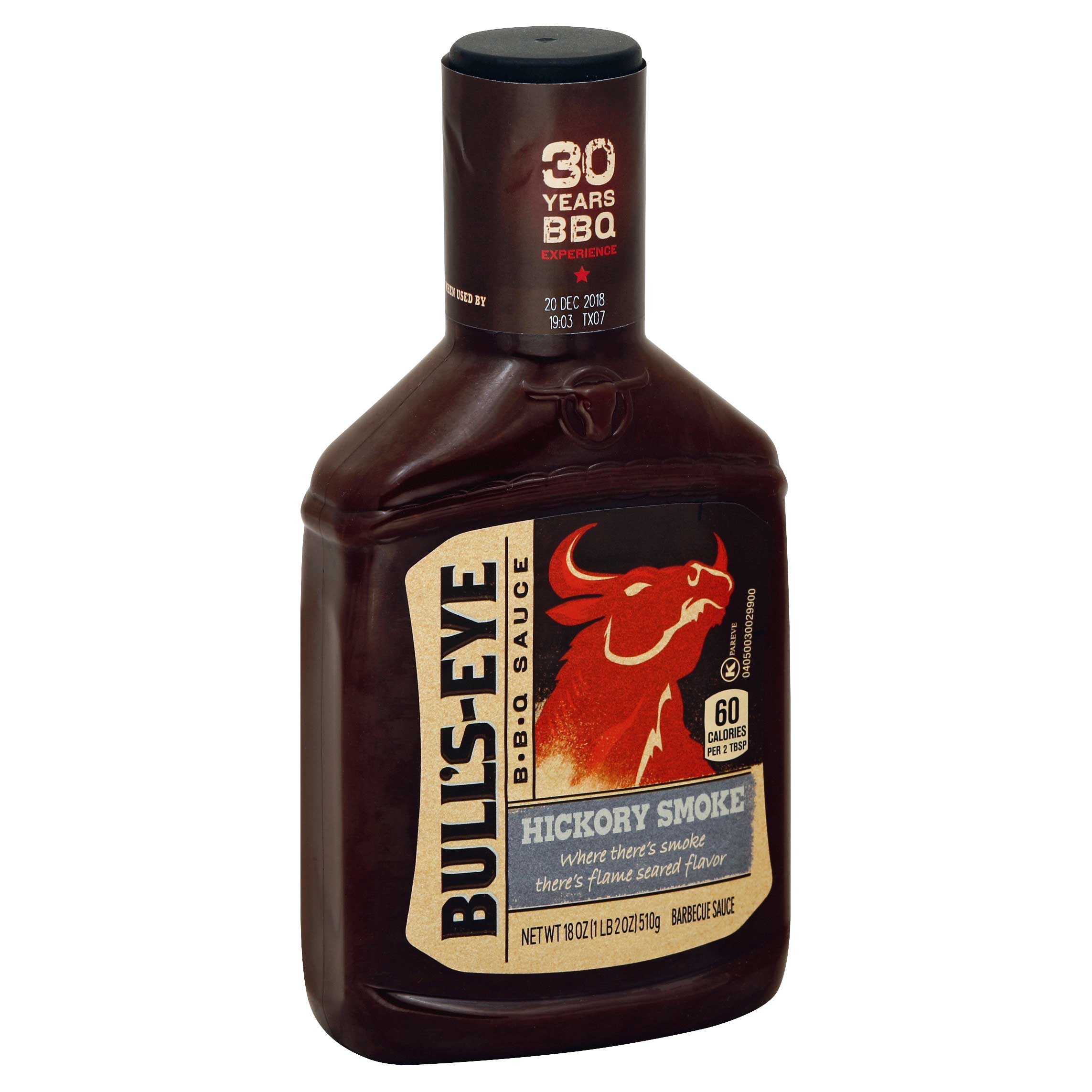 Kraft Bulls Eye Sweet Hickory Smoke Sauce, 18 Ounce -- 12 per case.