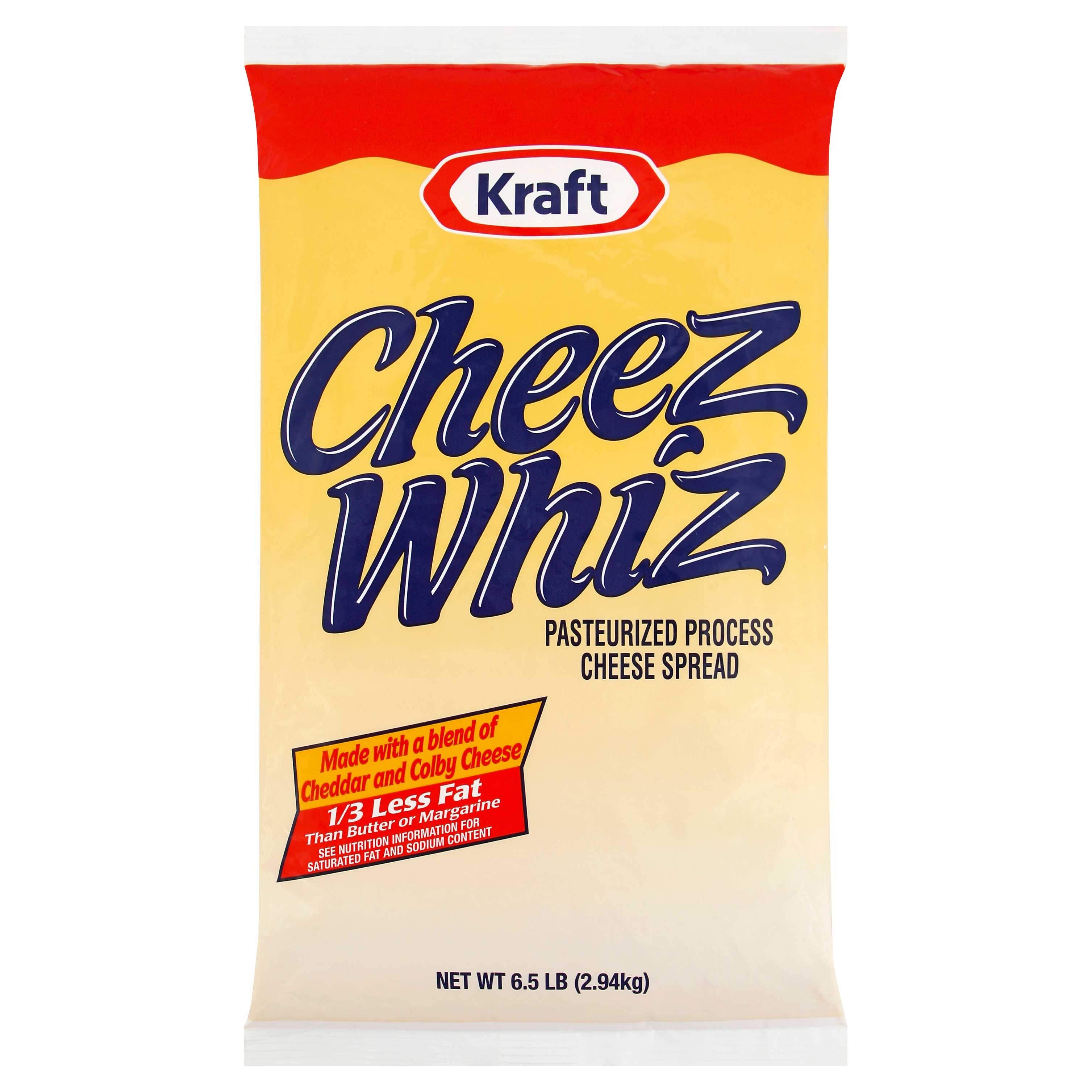 Cheez Whiz Pasteurized Process Cheese Spread, 6.5 Pound -- 6 per case.