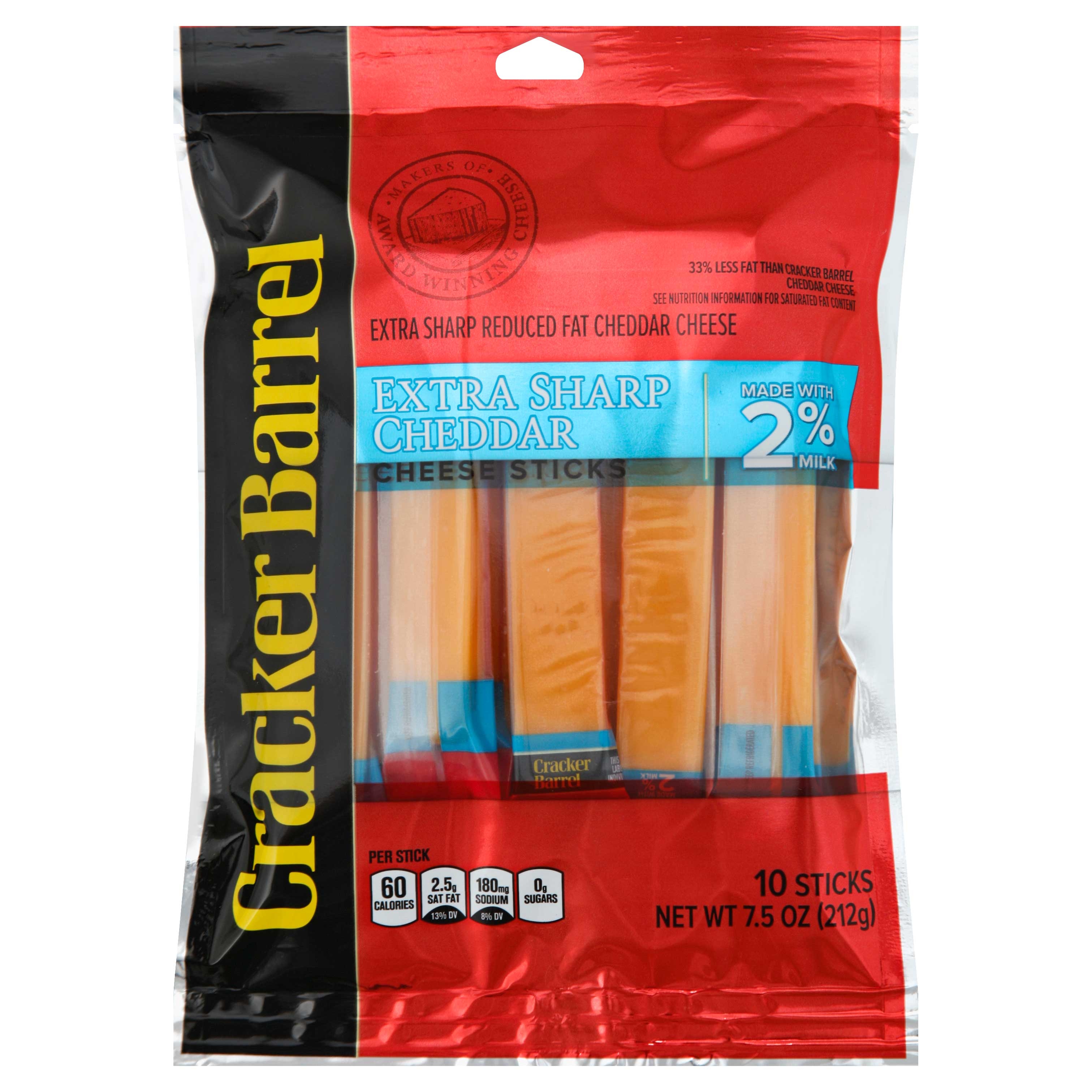 Cracker Barrel Natural Sharp Cheddar Cheese Bar, 7.5 Ounce -- 12 per case.